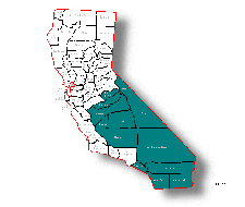 Map of South California