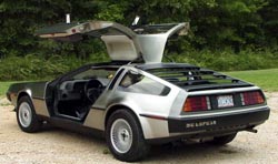 Delorean with its doors open