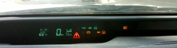 These lights have nothing to do with the recall, but I was impressed when they all lit up at once.